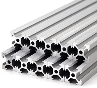 2020 Aluminum Extrusion 48in/1220mm Silver (10pcs/pack) V-Slot Aluminum Profile European Standard Anodized Linear Rail for 3D Printer, CNC and Laser Engraving Machine