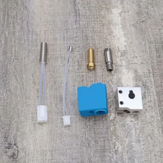 1 Set 3D Printer Extruder Kit Nozzle Heat Block 24V 64W Thermistor Vervanging Kit Compatibel met Artilry Sidewinder X1 X2 Compatibel met Genius 3D Printer Hotend