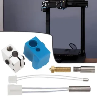 1 Set 3D Printer Extruder Kit Nozzle Heat Block 24V 64W Thermistor Vervanging Kit Compatibel met Artilry Sidewinder X1 X2 Compatibel met Genius 3D Printer Hotend
