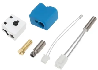 1 Set 3D Printer Extruder Kit Nozzle Heat Block 24V 64W Thermistor Vervanging Kit Compatibel met Artilry Sidewinder X1 X2 Compatibel met Genius 3D Printer Hotend