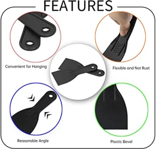 2-delige 3D-printer spatelgereedschap, 3 inch SLA lichtgevoelige hars Hot-bedschepaccessoire, met stevige comfortgrepen