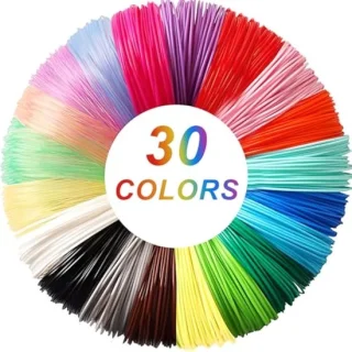 3D-printerfilament, 3D-penfilament, PLA-filament 1,75 mm (30 kleuren, 3 meter per kleur), kleurrijke 3D-pendraad, 3D-stiftfilament voor 3D-printen, voor 3D-pen en printer