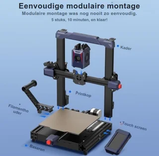 3D Printer - 3D Printer Voor Beginners & Gevordenen - Starterspakket - Bouwpakket - Kinderen & Volwassenen - Gebruiksvriendelijk