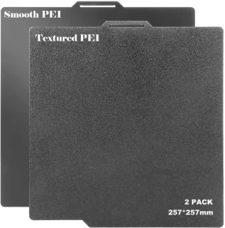 2 stuks 3D-printerbouwplaat PEI-veerstaalplaat 257 x 257 mm dubbelzijdig