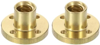2 stuks messing trapeziummoeren voor 3D-printers