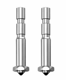 2 stuks snel verwisselbare sproeiers van gehard staal voor 3D-printerhotend, 0,4 mm met geïntegreerde keelbuis