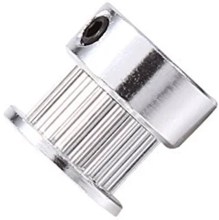 2x Aluminium tandriempoelie 20T 8 mm geflensd