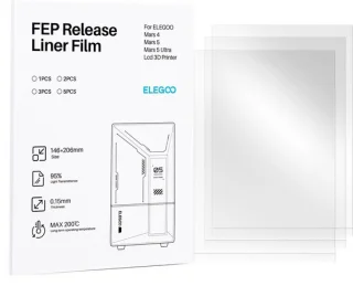 3 stuks FEP-releasefilm voor lcd-3D-printer