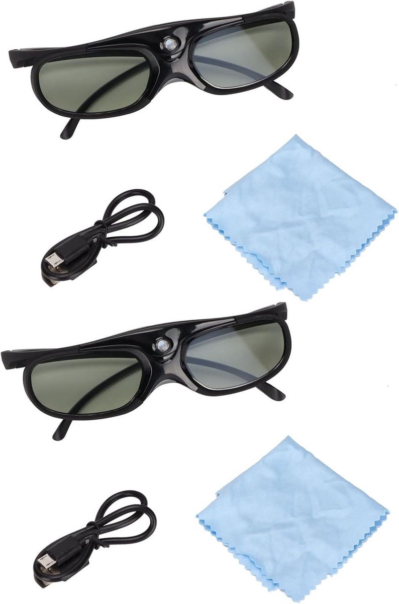 3D Bril DLP Link 144Hz Actieve Sluiter LCD Lens - 2 Stuks