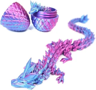 Betoverend miniatuur: het 3D-geprinte paars drakenei