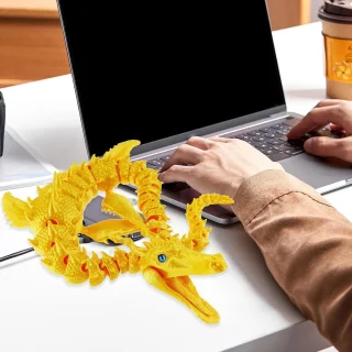 3D Geprinte Draak - Beweegbaar Speelgoed - Decoratie en Verzamelen - Flexibele Gewrichten - 42 cm Uitrekbaar - Diverse Kleuren
