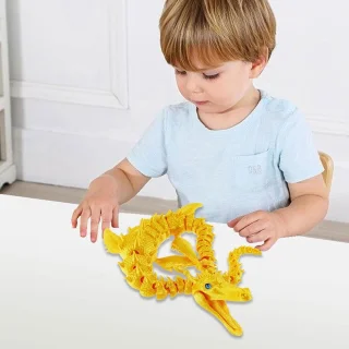 3D Geprinte Draak - Beweegbaar Speelgoed - Decoratie en Verzamelen - Flexibele Gewrichten - 42 cm Uitrekbaar - Diverse Kleuren