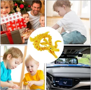 3D Geprinte Draak - Beweegbaar Speelgoed - Decoratie en Verzamelen - Flexibele Gewrichten - 42 cm Uitrekbaar - Diverse Kleuren