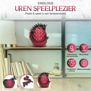 3D-geprinte Draak met Ei - Beeldje