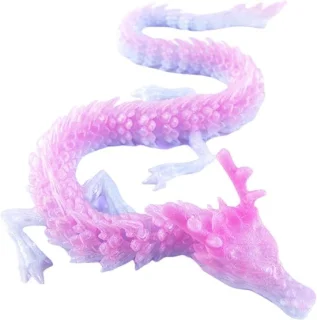 3D-geprinte Draak - Speelgoedmodel 60 cm Rood/Blauw