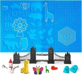 3D-pensjabloon met dierenpatroon