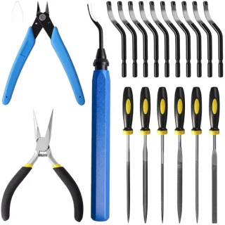 3D print deburring kit 19-delig post-processing gereedschap van ShopVlot