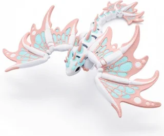 3d print draak gelede figuur roze