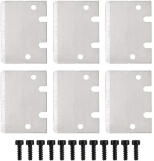 3D print scraper blades 6 stuks - roestvrij staal - met 12 schroeven