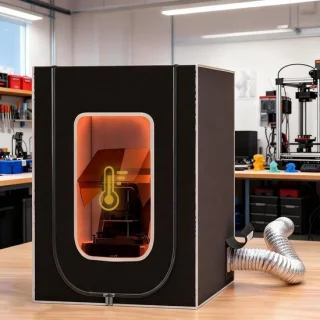 3d printer behuizing - ventilatie tent - 55 x 65 x 78 cm - zwart