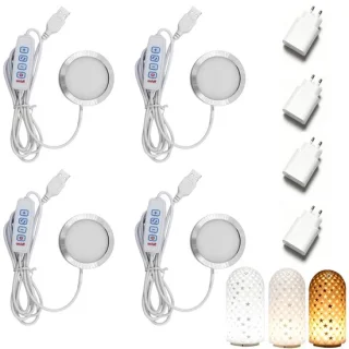 3D printer LED lamp set - 4 stuks - 3 kleuren - veilige verlichting voor lange gebruiksduur - ShopVlot