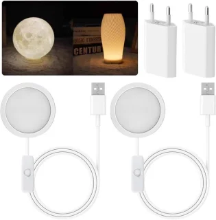 3D printer led licht set 2 stuks - nachtlampen - 3 kleuren - SnelShoppen