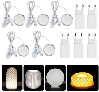 3D-printer led lichtset - 5 stuks - 3 kleuren - dimbaar - ShopVlot