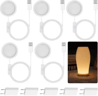 3D-printer ledlamp 5 stuks - driekleurig