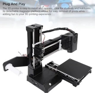 3D printer met magnetisch platform, 100 mm printformaat, zwart