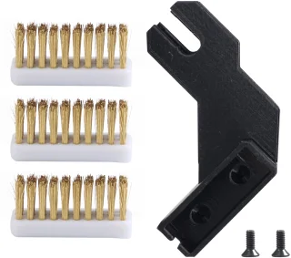 3D-printer-mondborstelset met messingwisser en montagedeel