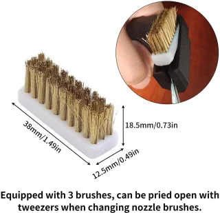 3D-printer-mondborstelset met messingwisser en montagedeel