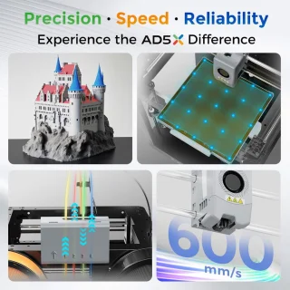 3D-printer multicolor 4 kleuren corexy, bouwvolume 220 x 220 x 220 mm