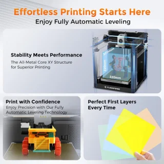 3D-printer multicolor 4 kleuren corexy, bouwvolume 220 x 220 x 220 mm