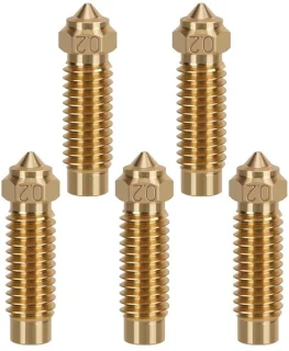 3D printer nozzles set - 5 stuks 0,2mm messing voor Neptune 4 Plus/4max