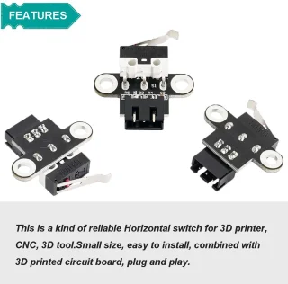 3D-printer switch, horizontaal type, mechanische eindschakelaar, module, accessoires