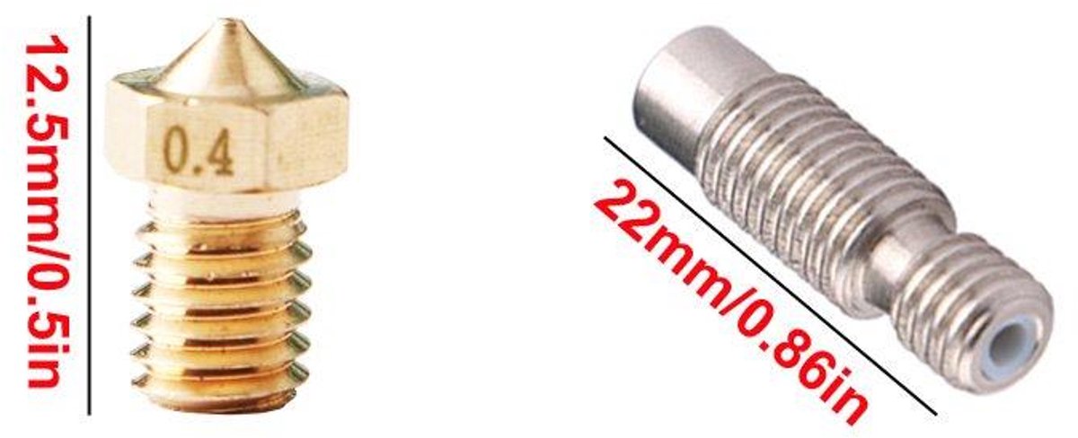 3D-printeraccessoireset 10 stuks voor V5 en V6 Hotend