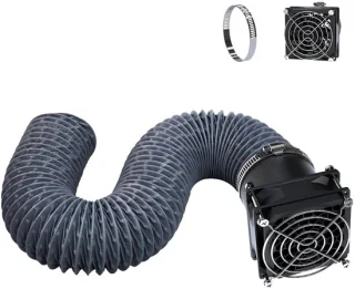 3D-printerbehuizing met rookextractiekit, zwart