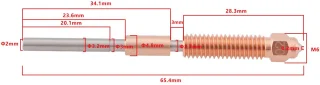 3D-printermondstuk 0,2 mm voor K1 Max/K1C/Unicorn/Ender-3 V3 - Nozzle