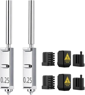 3D-printermondstuk van gehard staal, 0,25 mm, 2 stuks
