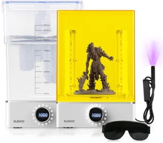 3D resin printing was- en uithardingsstation