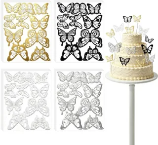 3D vlinderwanddecoratieset, 200 stuks
