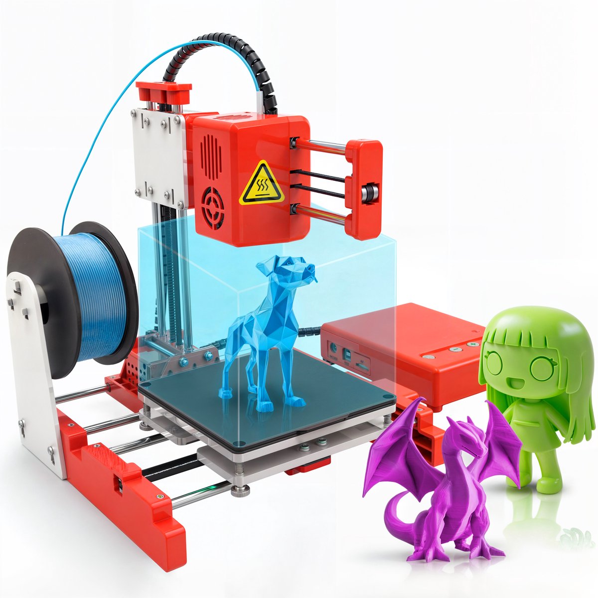 De 3D&Print X1 3D Printer Bouwpakket Oranje in één oogopslag