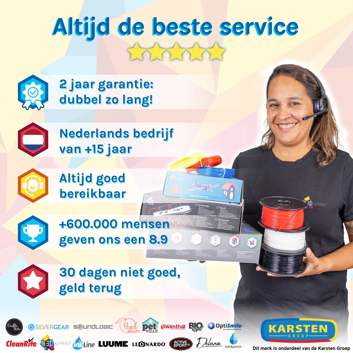 3D&Print X1 3D Printer Bouwpakket Oranje