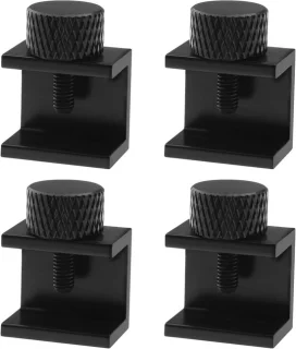 Stevige, verstelbare glasbedklemmen: simpel, degelijk en praktisch