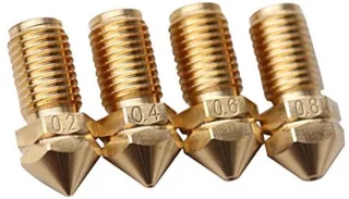 4-pack 3D-printer reserveonderdelen messing printkernen mondstukpakket compatibel met Ultimaker 3