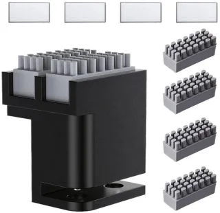 4 siliconen 3D printer mondborstels met dubbele borstels en siliconen wiper kit