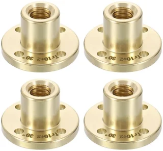 4 stuks messing schroefmoeren trapezium voor 3D-printer accessoires