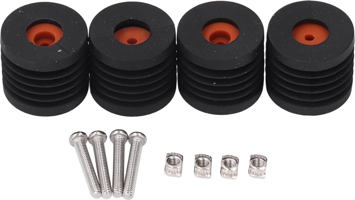 Wat vinden we goed aan de 4x 3D-printer Voetenkussen Rubber Zwart