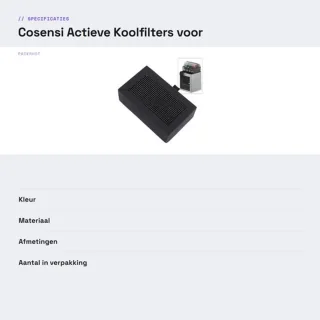Actieve koolfilter 5 stuks