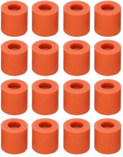 aladdien Siliconen schokdempers 16 mm - 12 stuks - Zwart